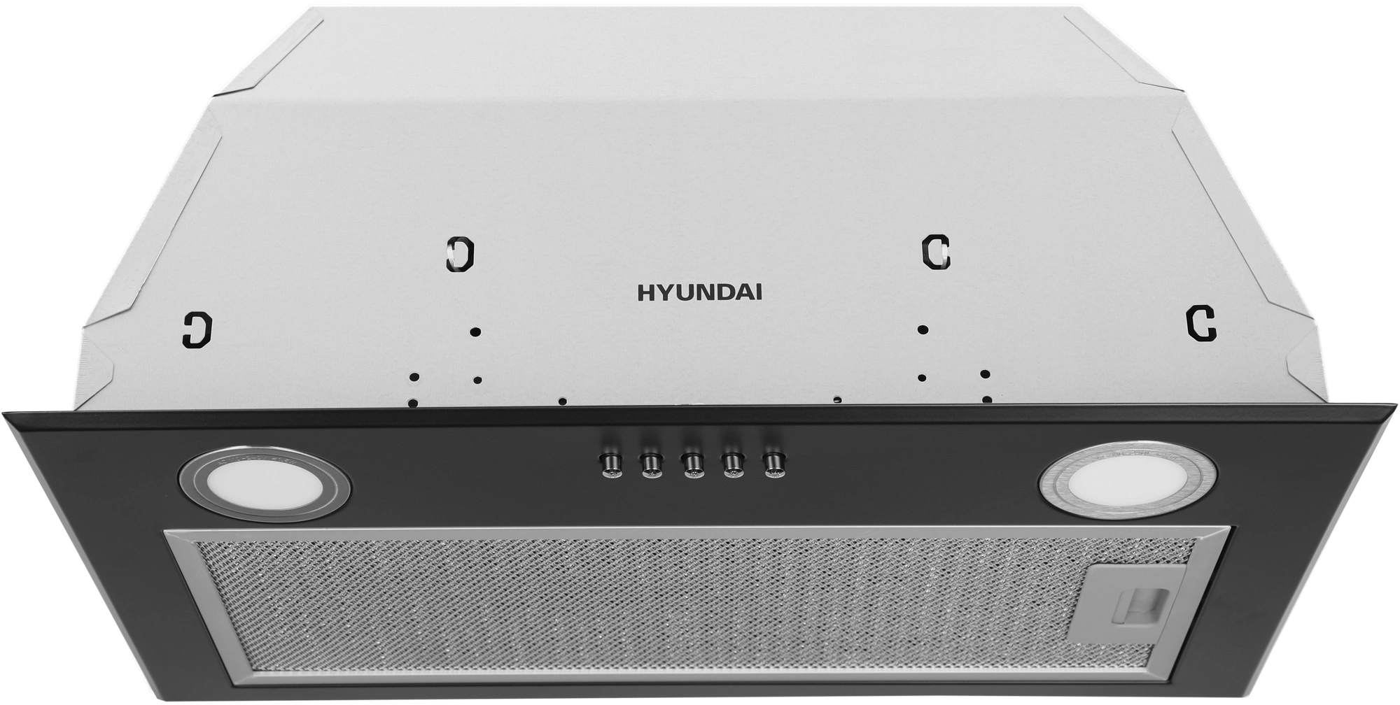 Вытяжка встраиваемая Hyundai HBB 6033 BK черный управление: кнопочное (1 мотор) — миниатюра 9