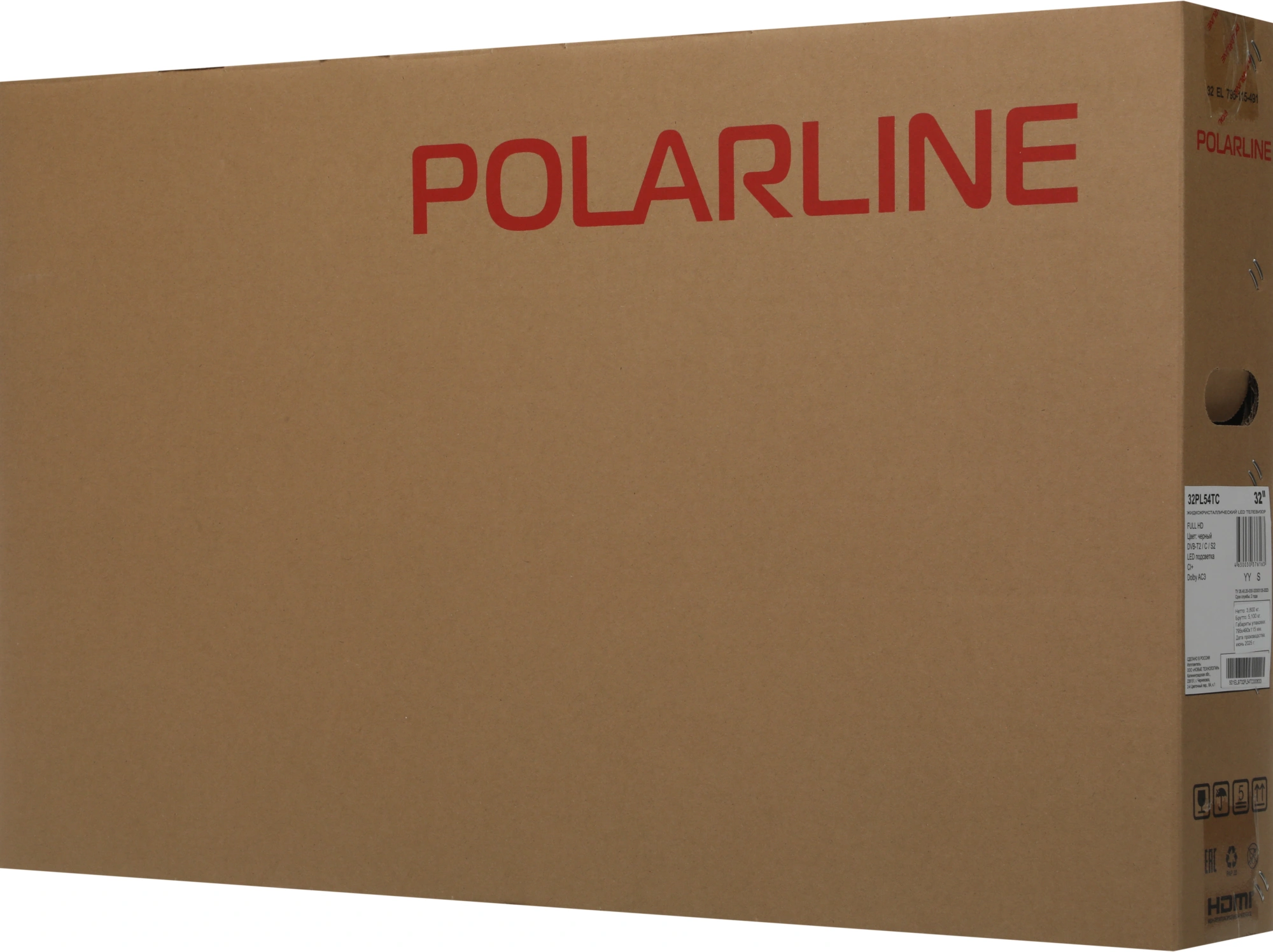 Телевизор LED PolarLine 32" 32PL54TC черный FULL HD 60Hz DVB-T DVB-T2 DVB-C USB (RUS) — миниатюра 12