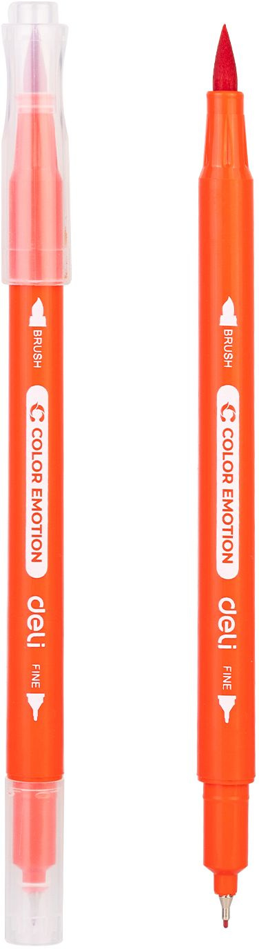 Фломастеры Deli EC151-12 Color Emotion 12цв. пластиковая коробка (12шт.) — миниатюра 6