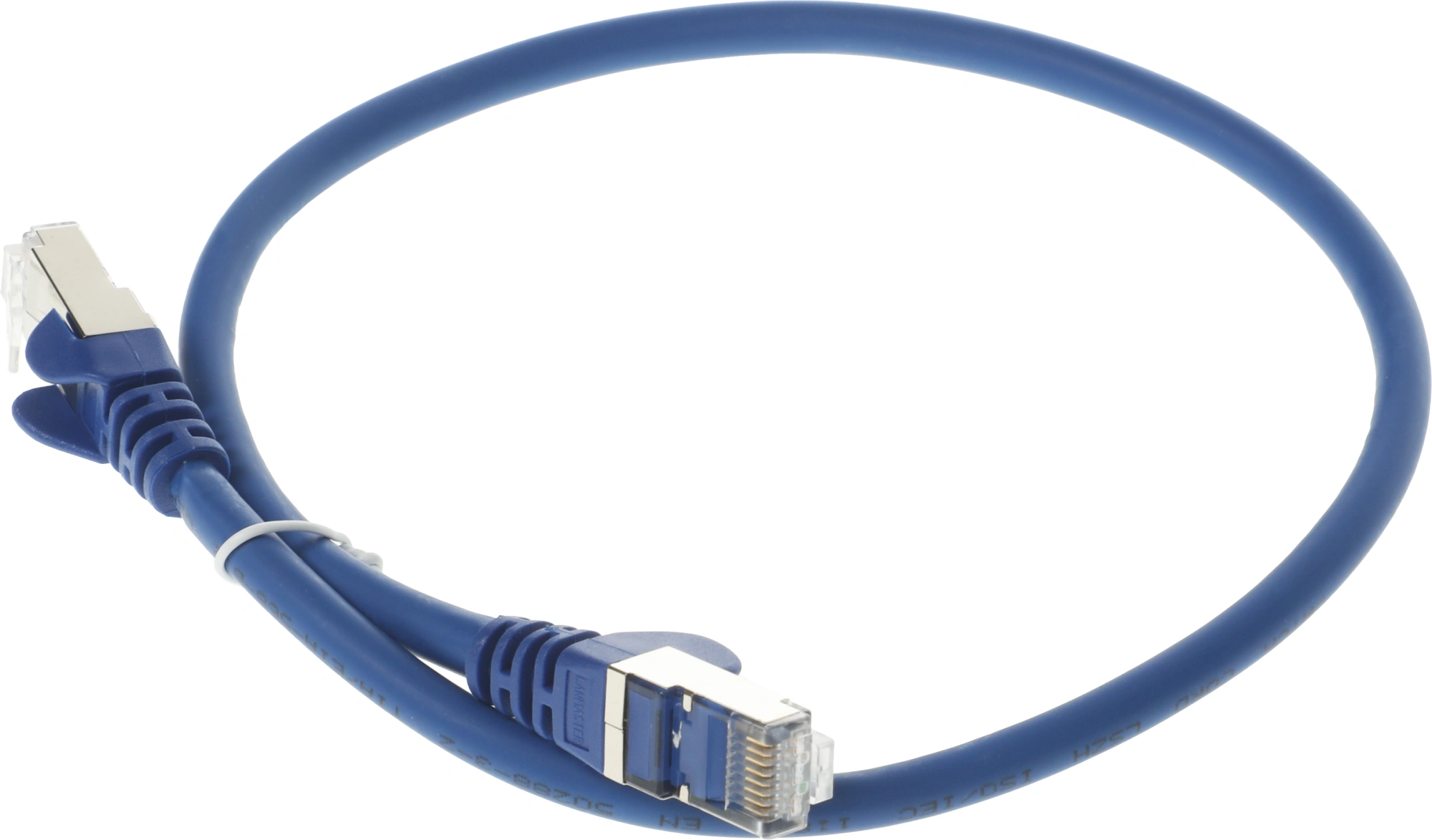 Патч-корд Lanmaster LAN-PC45/S6-0.5-BL FTP RJ-45 вил.-вилка RJ-45 кат.6 0.5м синий LSZH (уп.:1шт) — миниатюра 2