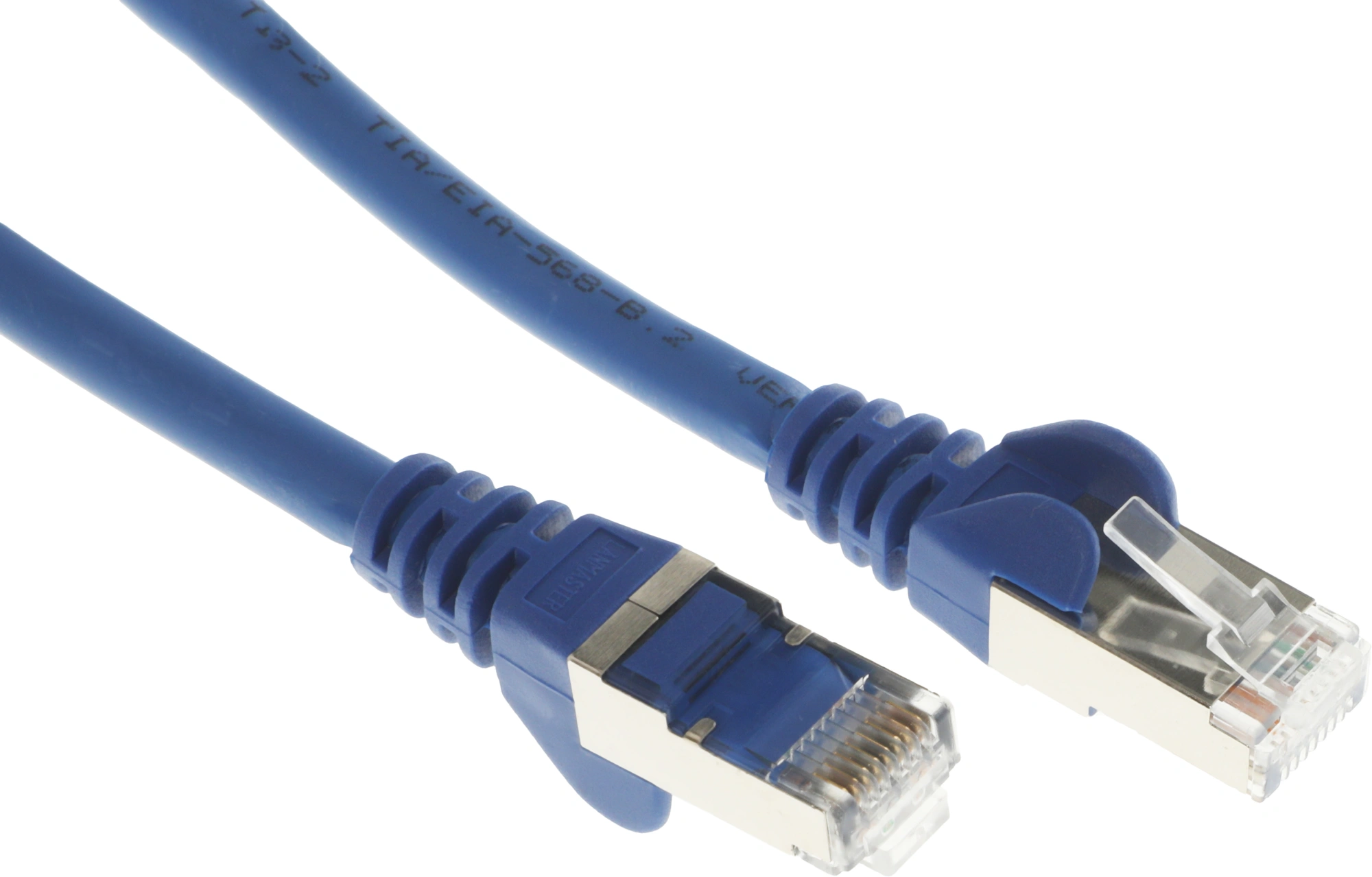 Патч-корд Lanmaster LAN-PC45/S6-0.5-BL FTP RJ-45 вил.-вилка RJ-45 кат.6 0.5м синий LSZH (уп.:1шт) — миниатюра 3