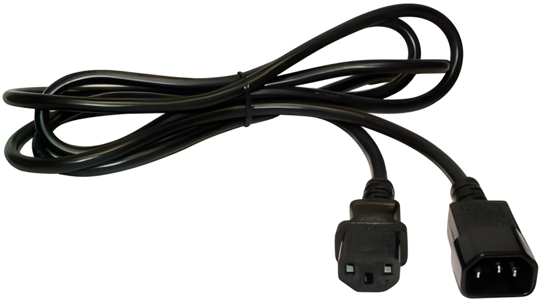 Шнур питания Lanmaster LAN-PP13/14-0.5-BK C13-С14 проводник.:3x0.75мм2 0.5м 220В черный — миниатюра 2
