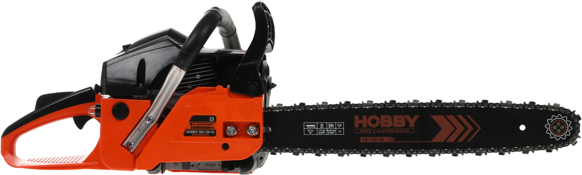 Бензопила Carver HOBBY HSG 158-18 2200Вт 3л.с. дл.шины:18" (45cm) (01.004.00043) — миниатюра 2