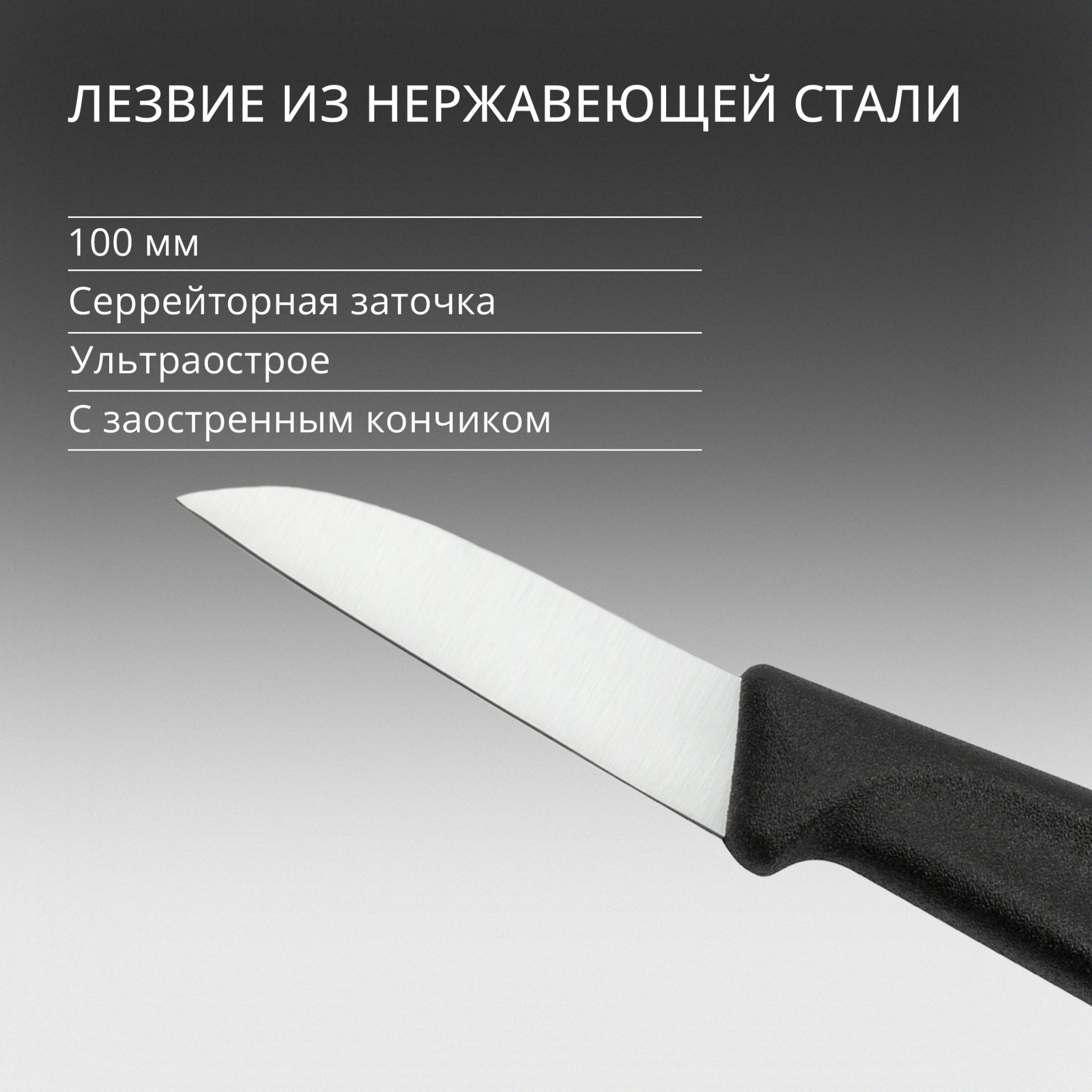 Нож кухонный Victorinox Swiss Classic (6.7303) стальной лезв.60мм прямая заточка черный — миниатюра 9