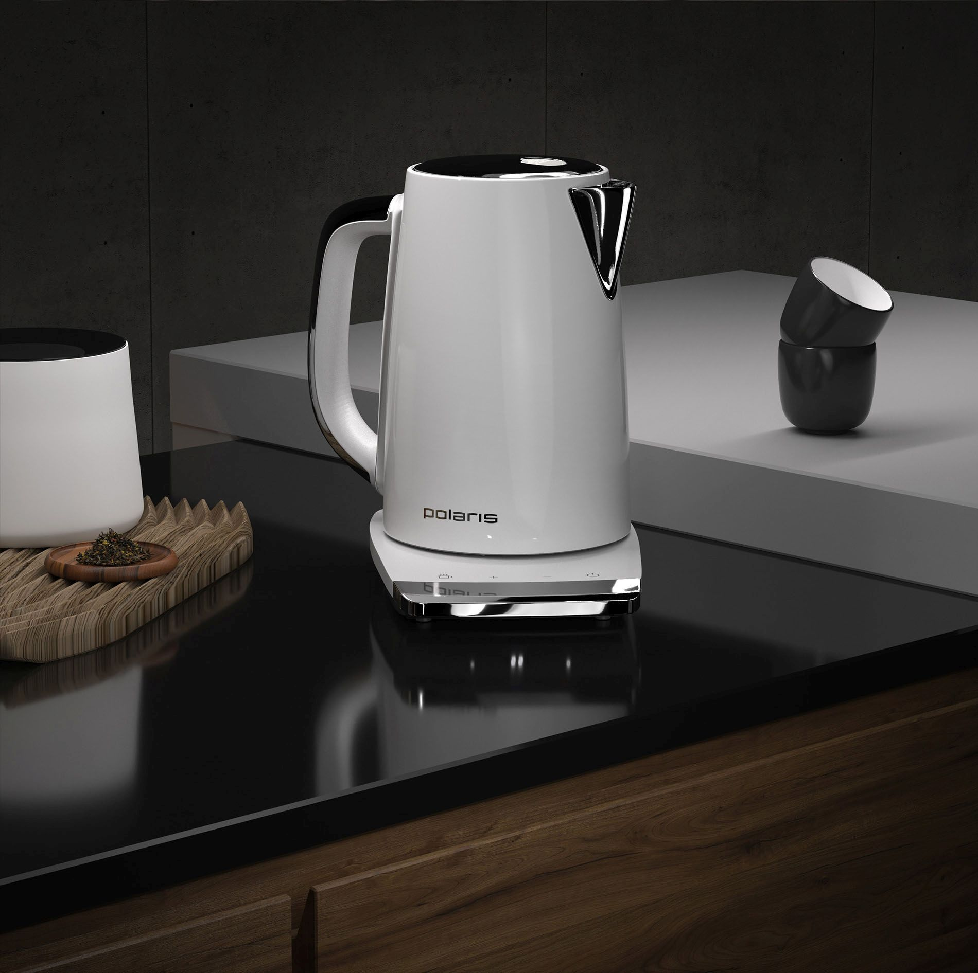 Чайник электрический Polaris PWK 1755CAD WIFI IQ Home 1.7л. 2150Вт белый корпус: металл (PWK 1755CAD) — миниатюра 10