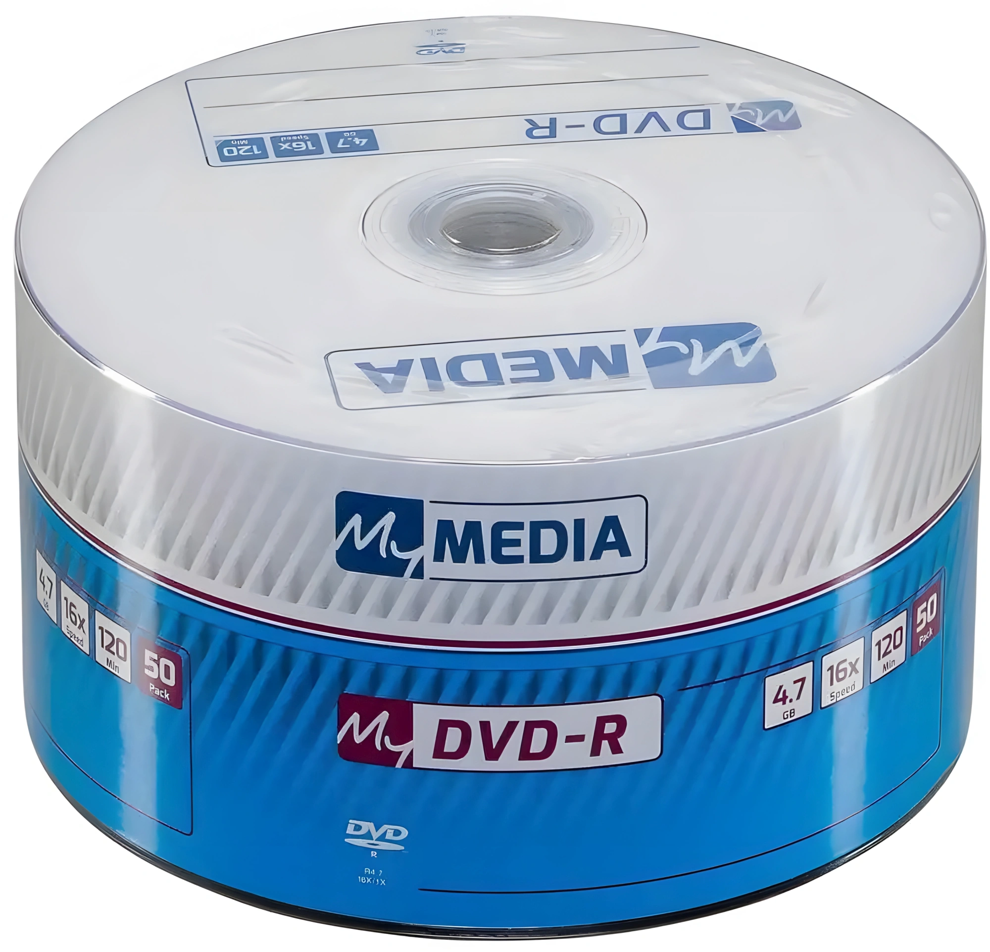 Диск DVD-R MyMedia 4.7Gb 16x Pack wrap (50шт) Color Printable (69202) — миниатюра 2