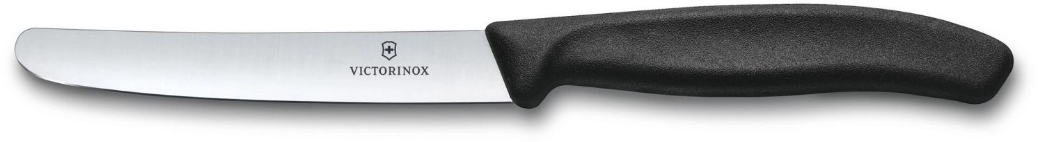 Нож кухонный Victorinox Swiss Classic (6.7803) стальной столовый для овощей лезв.110мм прямая заточка черный — миниатюра 2