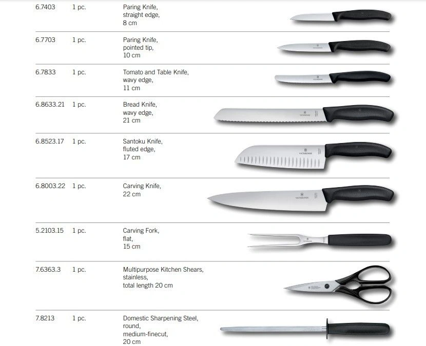 Набор ножей кухон. Victorinox Swiss Classic 6.7193.9 компл.:8предм. ножницы дерево/черный — миниатюра 4