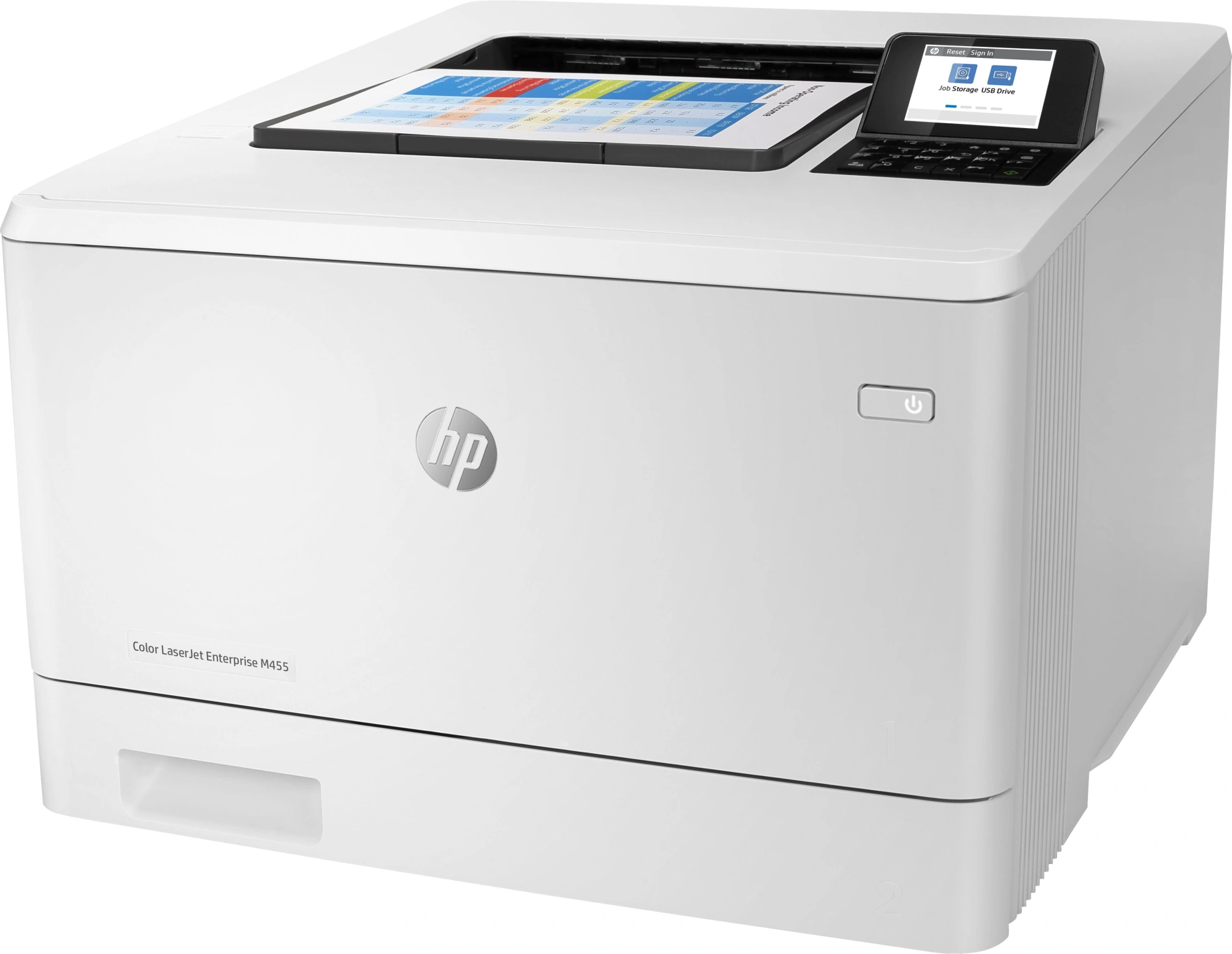 Принтер лазерный HP Color LaserJet Enterprise M455dn (3PZ95A) A4 Duplex Net белый — миниатюра 5