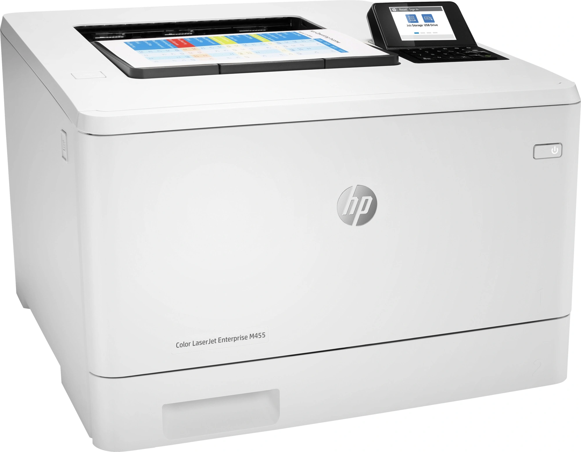 Принтер лазерный HP Color LaserJet Enterprise M455dn (3PZ95A) A4 Duplex Net белый — миниатюра 2