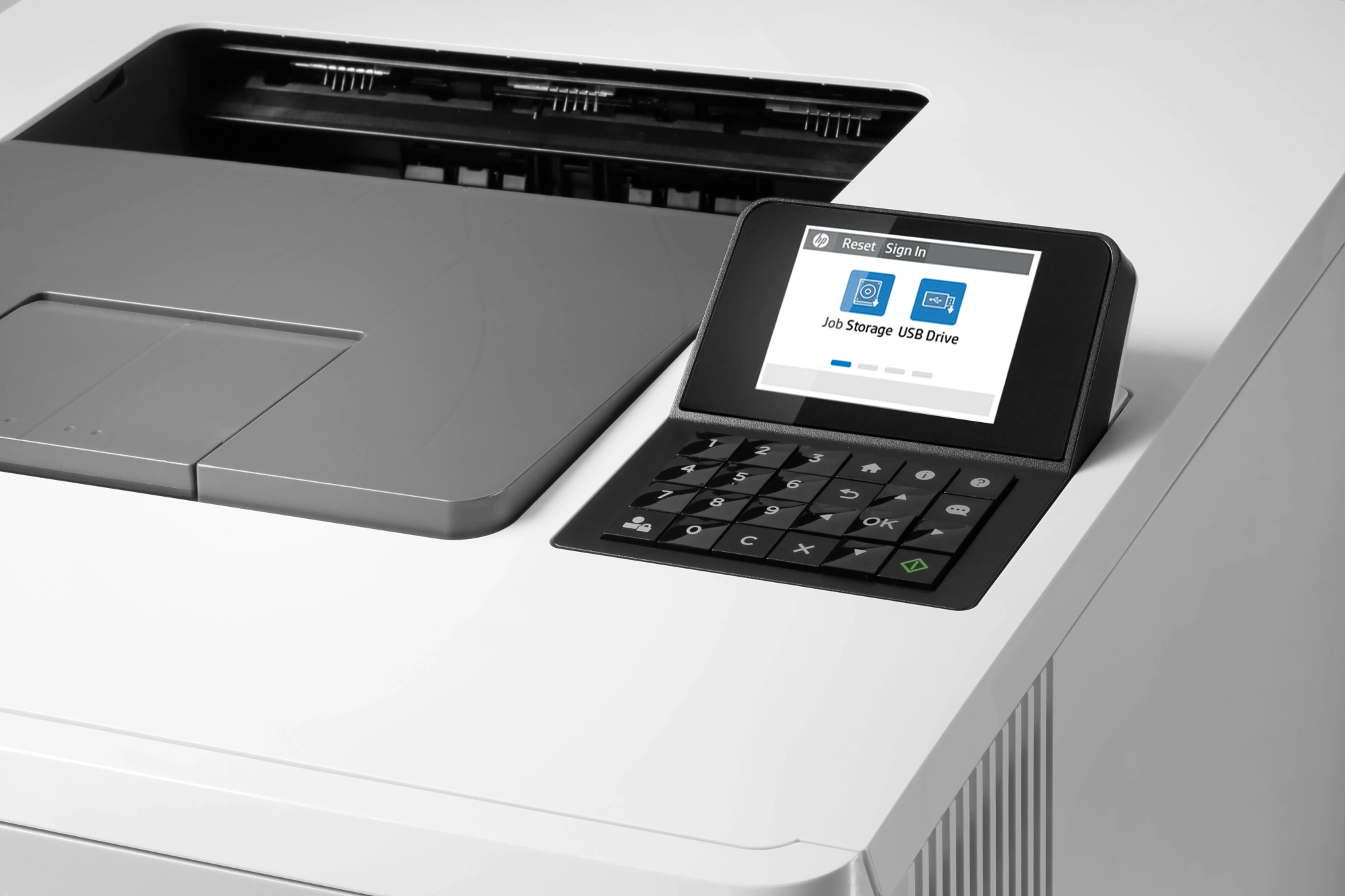 Принтер лазерный HP Color LaserJet Enterprise M455dn (3PZ95A) A4 Duplex Net белый — миниатюра 4