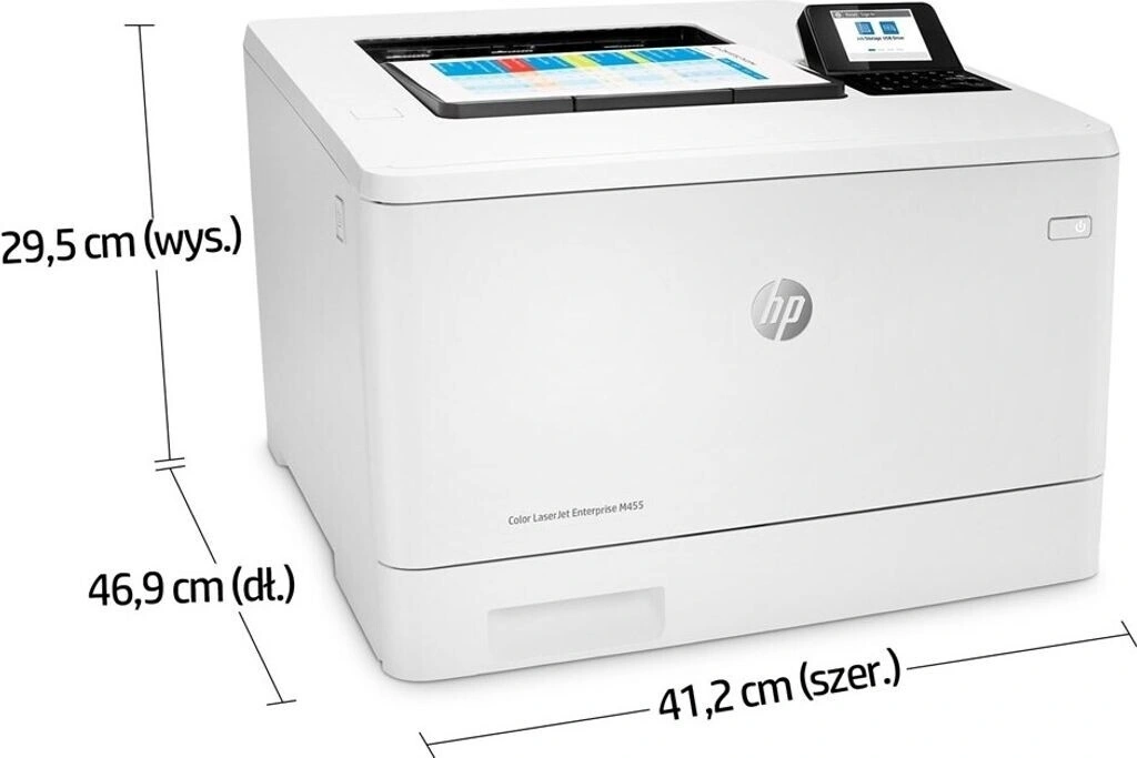 Принтер лазерный HP Color LaserJet Enterprise M455dn (3PZ95A) A4 Duplex Net белый — миниатюра 7