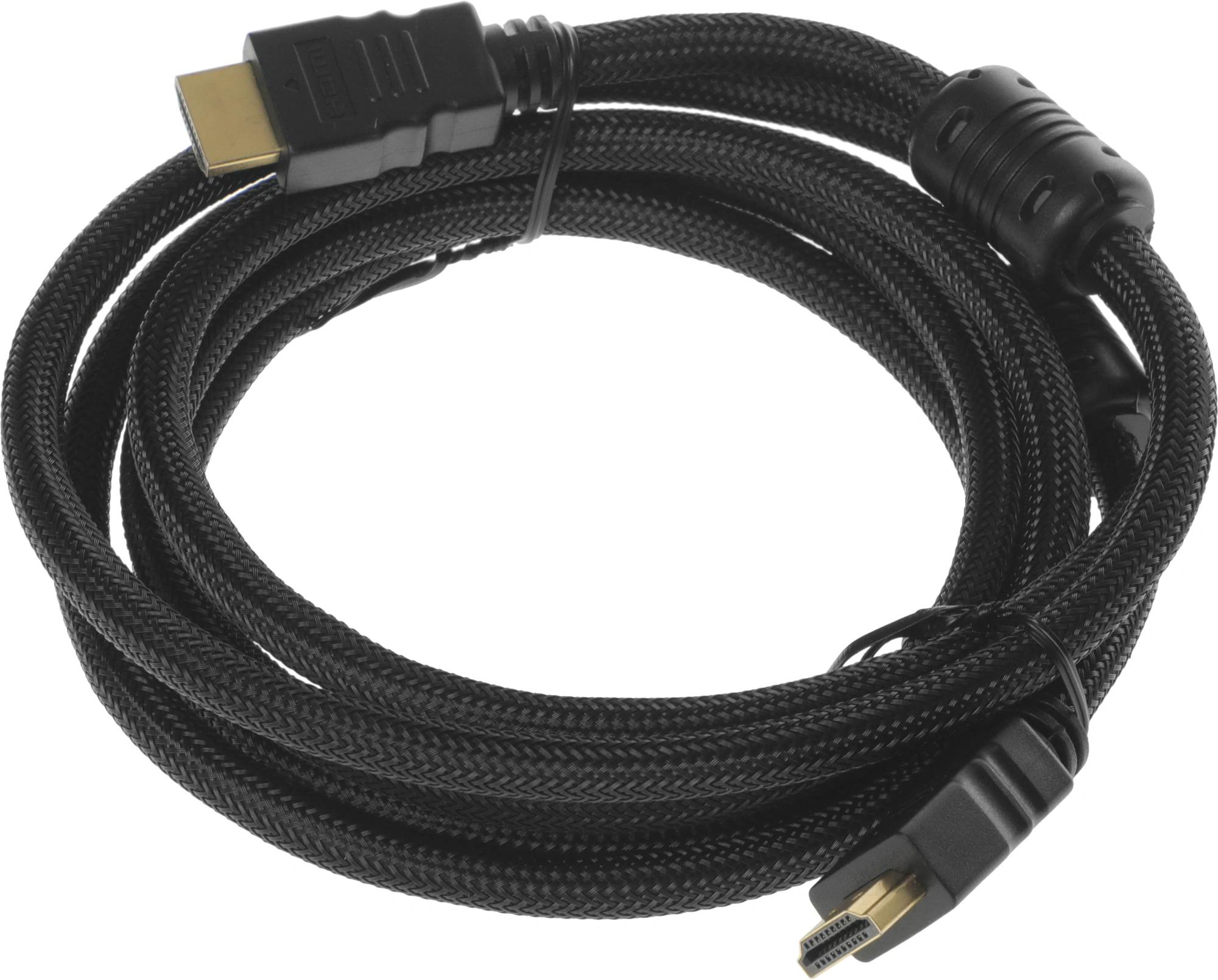 Кабель аудио-видео Buro HDMI (m)/HDMI (m) 2м. феррит.кольца позолоч.конт. черный (HDMI-V1.4-2MC) — миниатюра 6