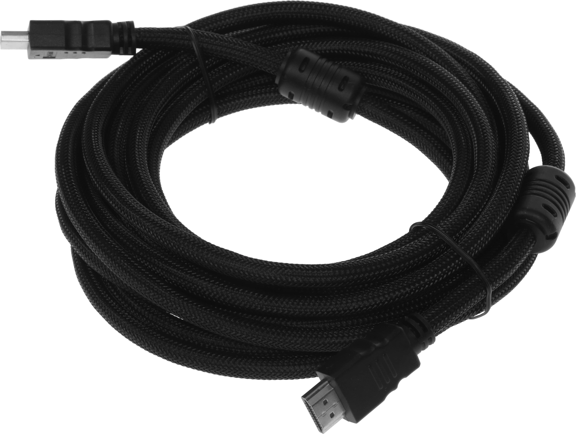 Кабель аудио-видео Buro HDMI (m)/HDMI (m) 5м. феррит.кольца позолоч.конт. черный (HDMI-V1.4-5MC) — миниатюра 4