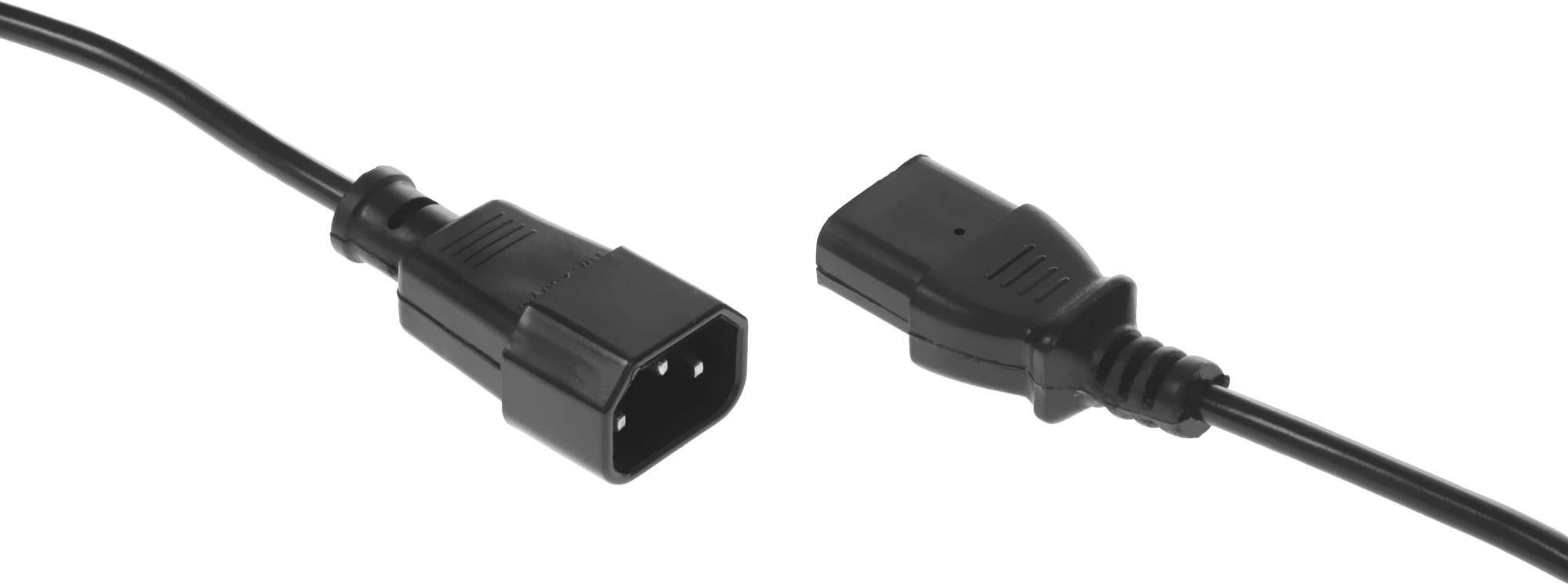 Кабель-удлинитель Buro IEC C13 IEC C14 3м (AN23-1008-3) черный (пакет) — миниатюра 2