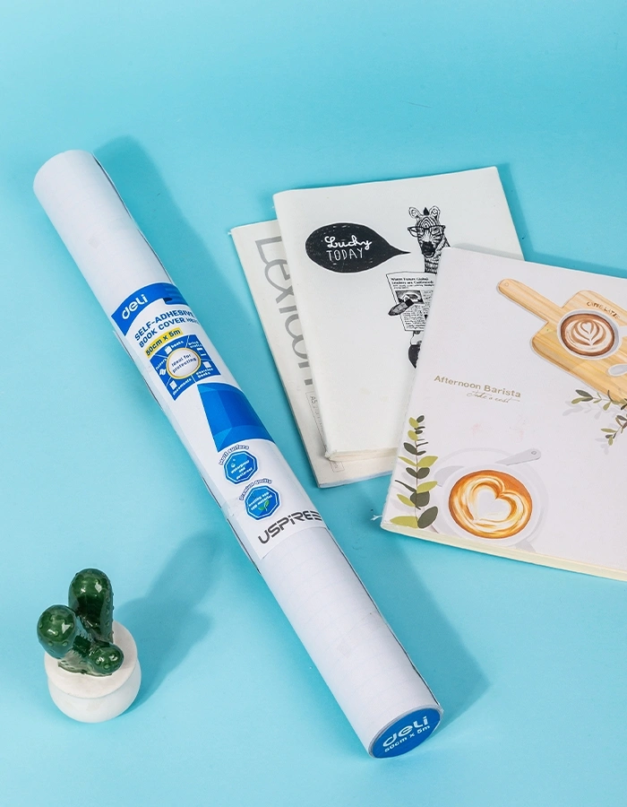 Пленка Deli EH832 Uspire для книги с липк.сл. ПП гладкая прозр. 500х5000 — миниатюра 19