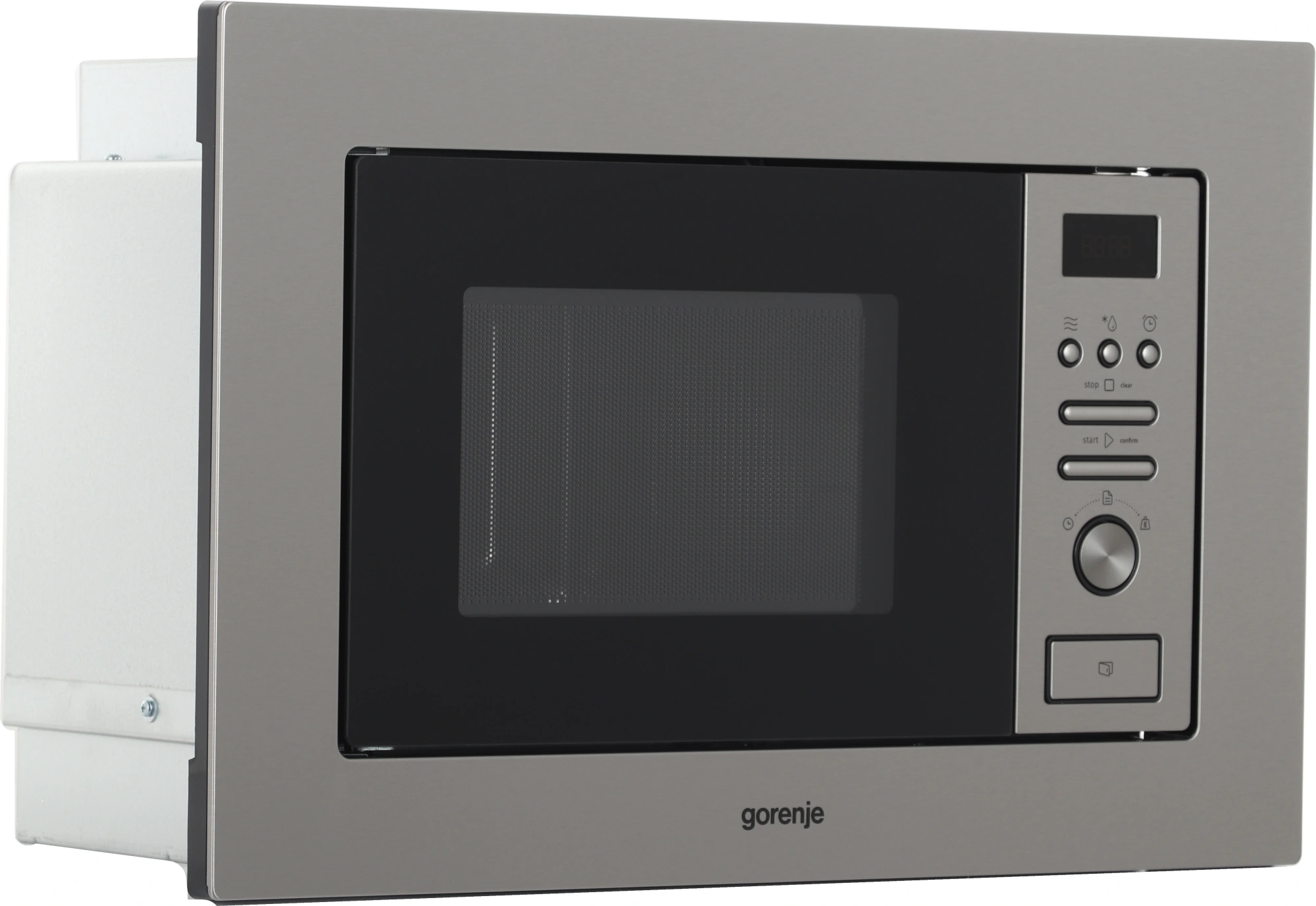 Микроволновая печь Gorenje BM201AM1X 20л. 800Вт нержавеющая сталь/черный (встраиваемая) — миниатюра 3