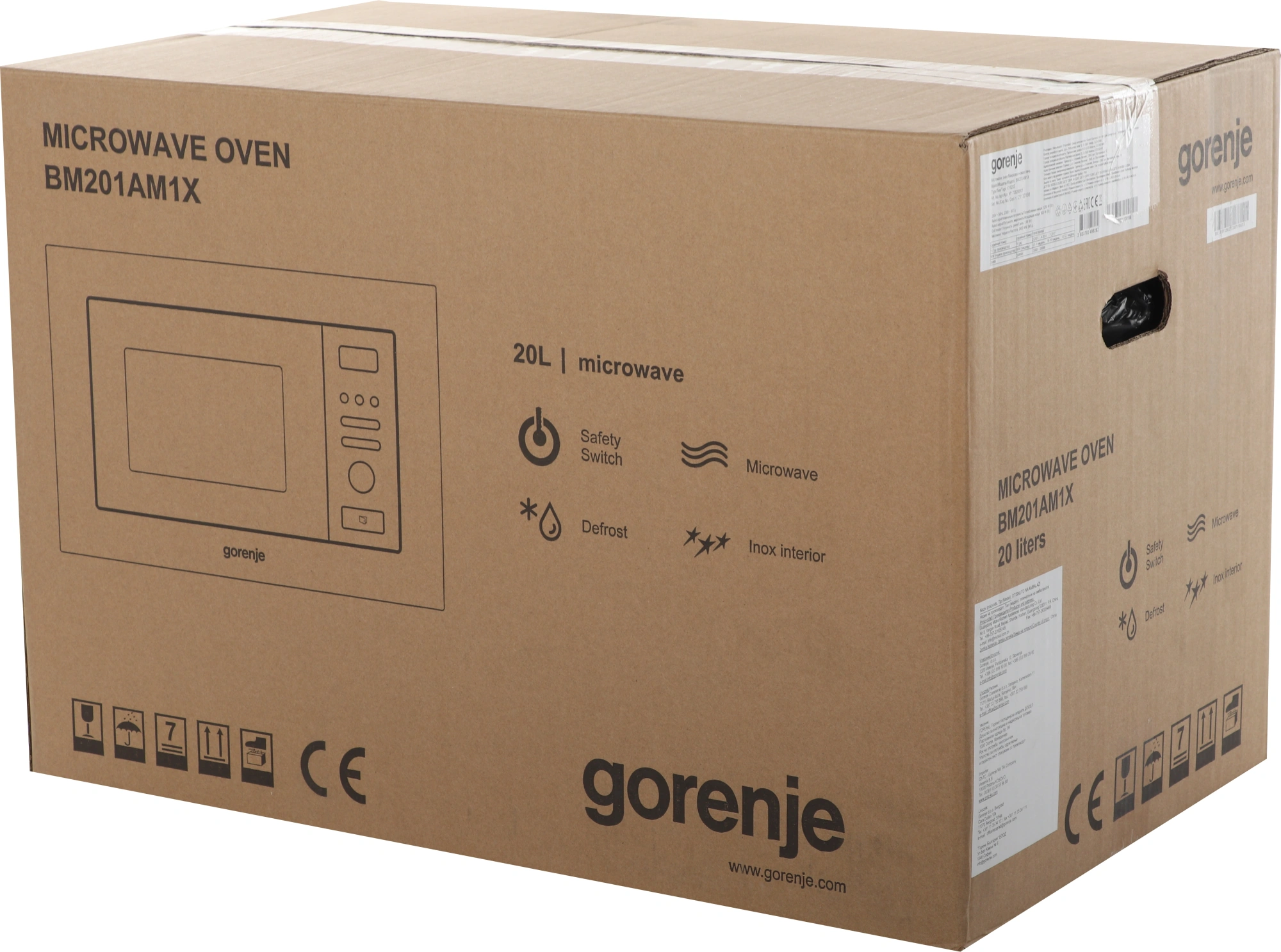 Микроволновая печь Gorenje BM201AM1X 20л. 800Вт нержавеющая сталь/черный (встраиваемая) — миниатюра 13