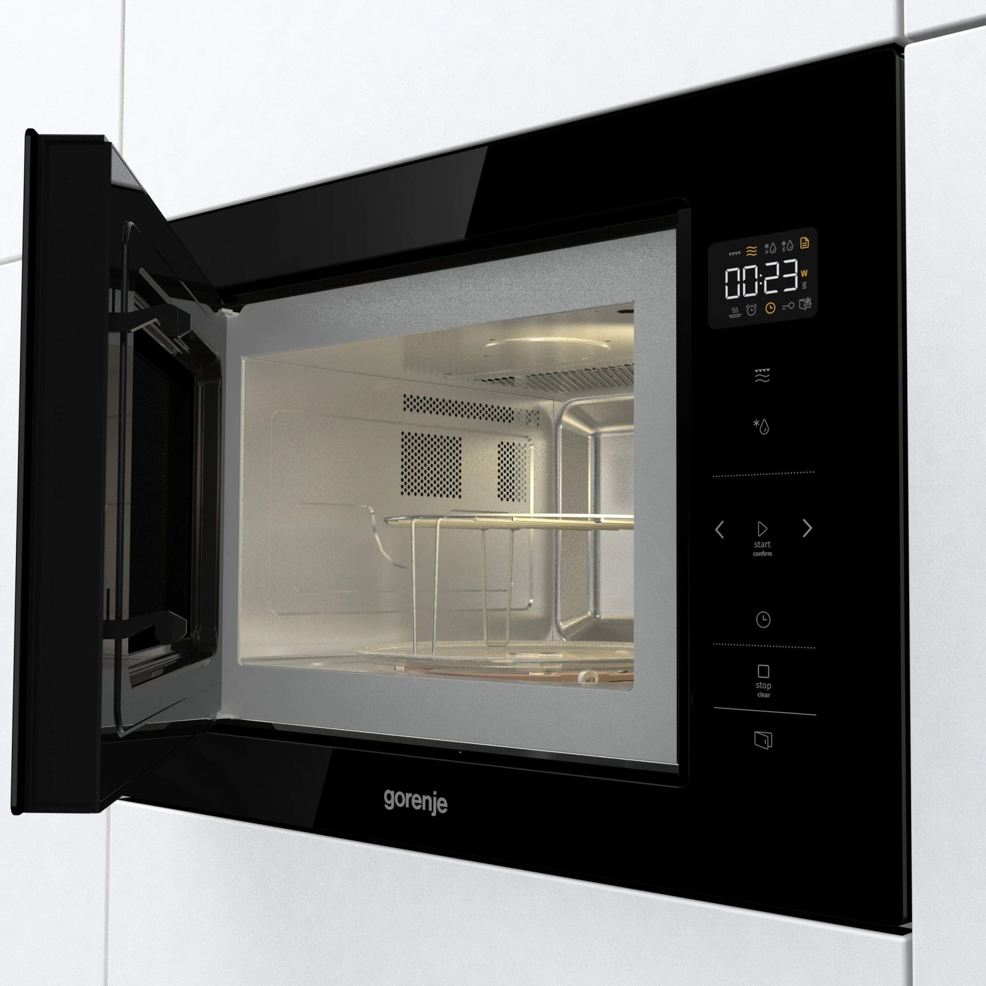 Микроволновая печь Gorenje BM251SG2BG 25л. 900Вт черный (встраиваемая) — миниатюра 2