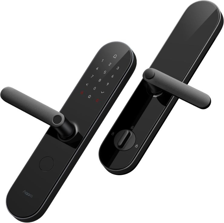 Умный замок Aqara N100 Zigbee врезной разбл.отпеч.паль. черный (ZNMS16LM) — миниатюра 3