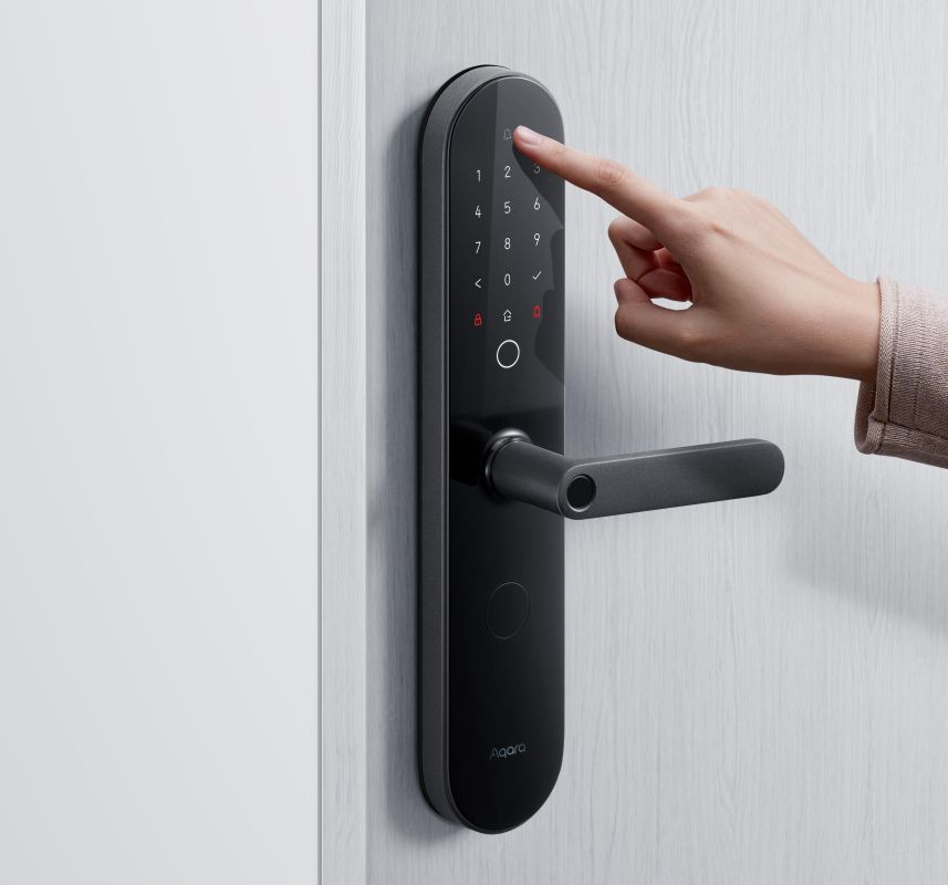 Умный замок Aqara N100 Zigbee врезной разбл.отпеч.паль. черный (ZNMS16LM) — миниатюра 4
