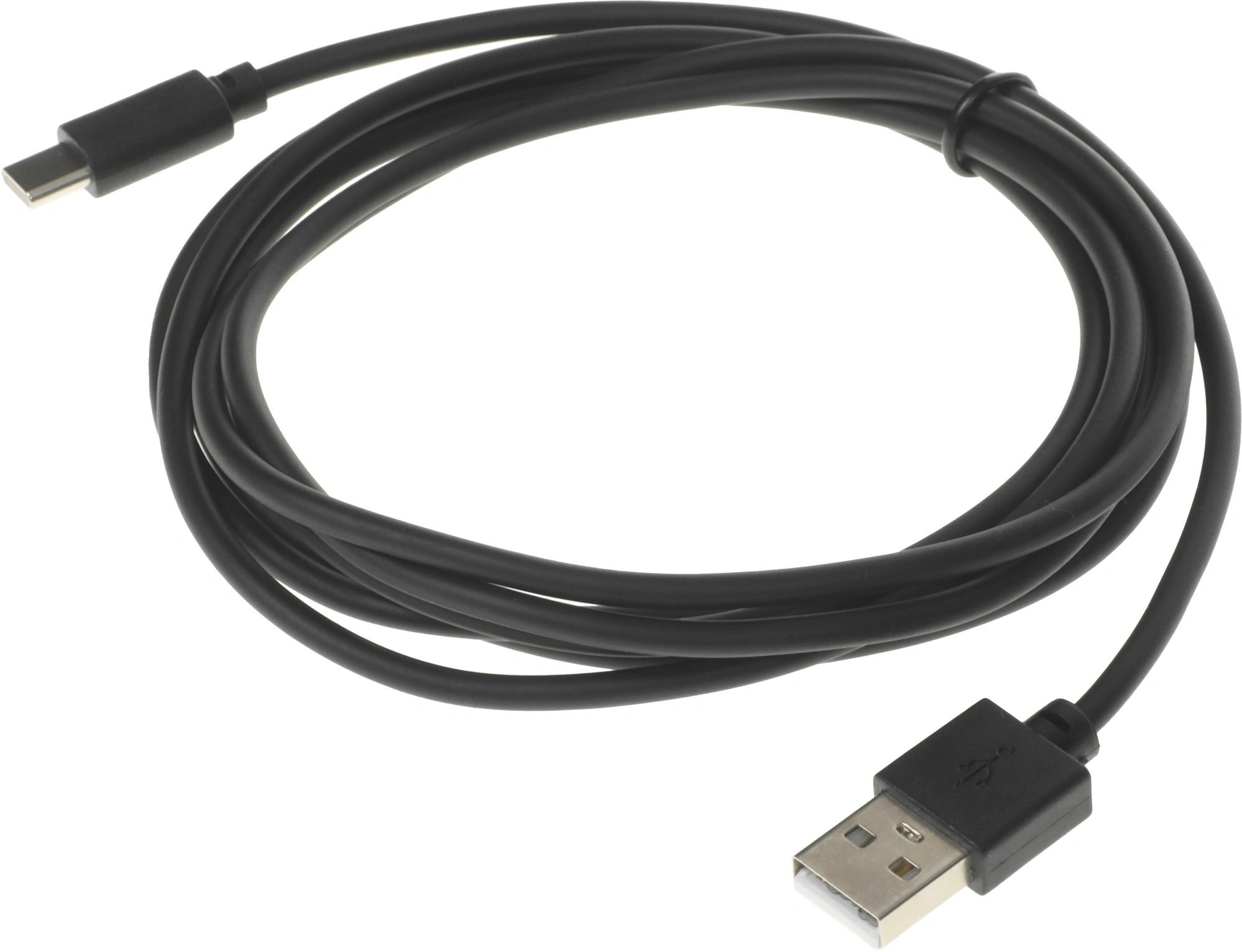 Кабель USB (m)-USB Type-C (m) 2м черный — миниатюра 3