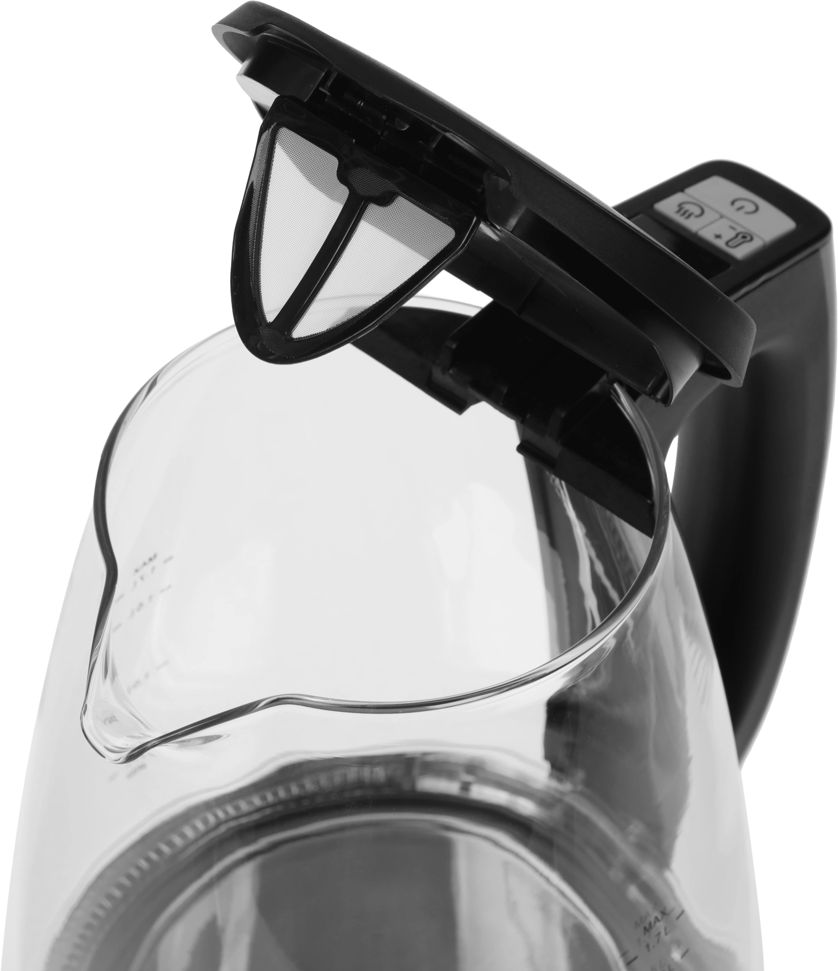 Чайник электрический Midea MK-8019 1.7л. 2200Вт серебристый/черный корпус: стекло — миниатюра 7