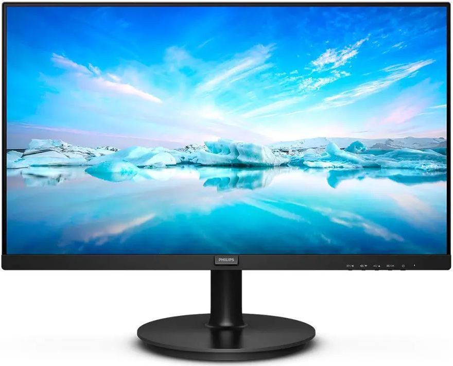 Монитор Philips 21.5" 222V8LA (00/01) черный VA LED 16:9 HDMI M/M матовая 250cd 178гр/178гр 1920x1080 75Hz VGA DP FHD 2.79кг — фото 1