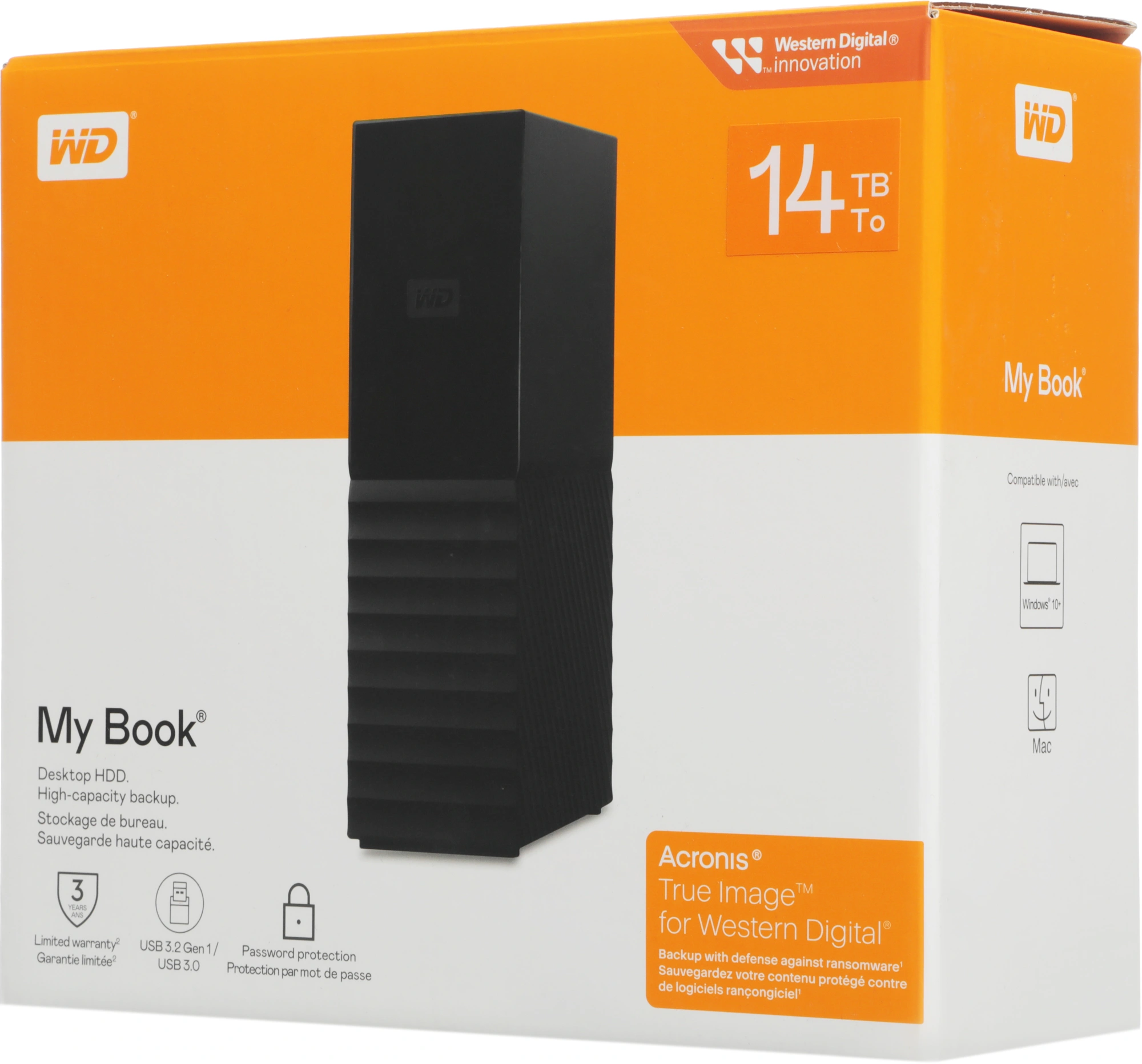 Жесткий диск WD USB3.0 14TB WDBBGB0140HBK-EESN My Book 3.5" черный — миниатюра 6