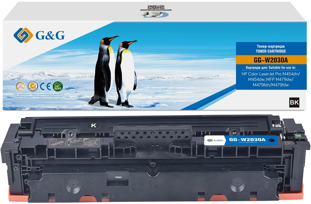 Картридж лазерный G&G GG-W2030A 415A черный (2400стр.) для HP LJ M454/MFP M479 — миниатюра 3