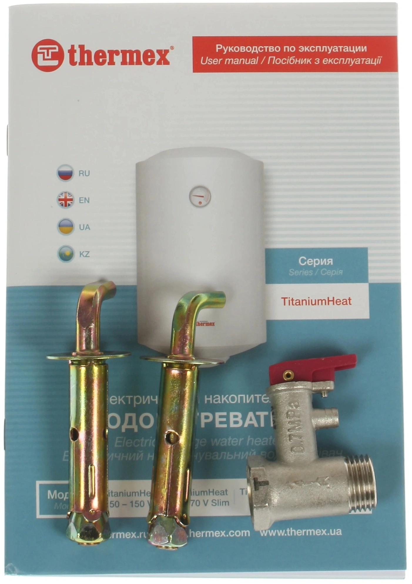 Водонагреватель Thermex TitaniumHeat 30 V Slim 1.5кВт 30л электрический настенный/белый — миниатюра 9