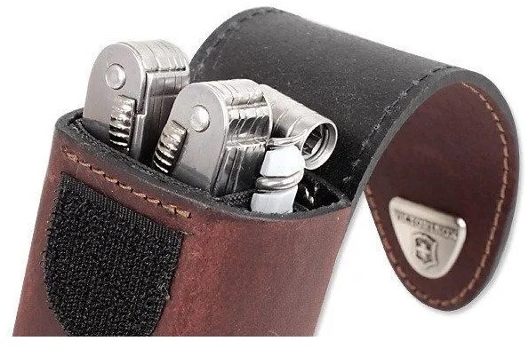 Мультитул Victorinox SwissTool Spirit X (3.0235.L) 105мм 35функц. мини-отвертка/штопор/набор бит/чехол кожаный серебристый карт.коробка — миниатюра 9