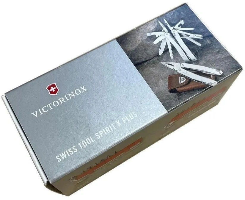 Мультитул Victorinox SwissTool Spirit X (3.0235.L) 105мм 35функц. мини-отвертка/штопор/набор бит/чехол кожаный серебристый карт.коробка — миниатюра 11