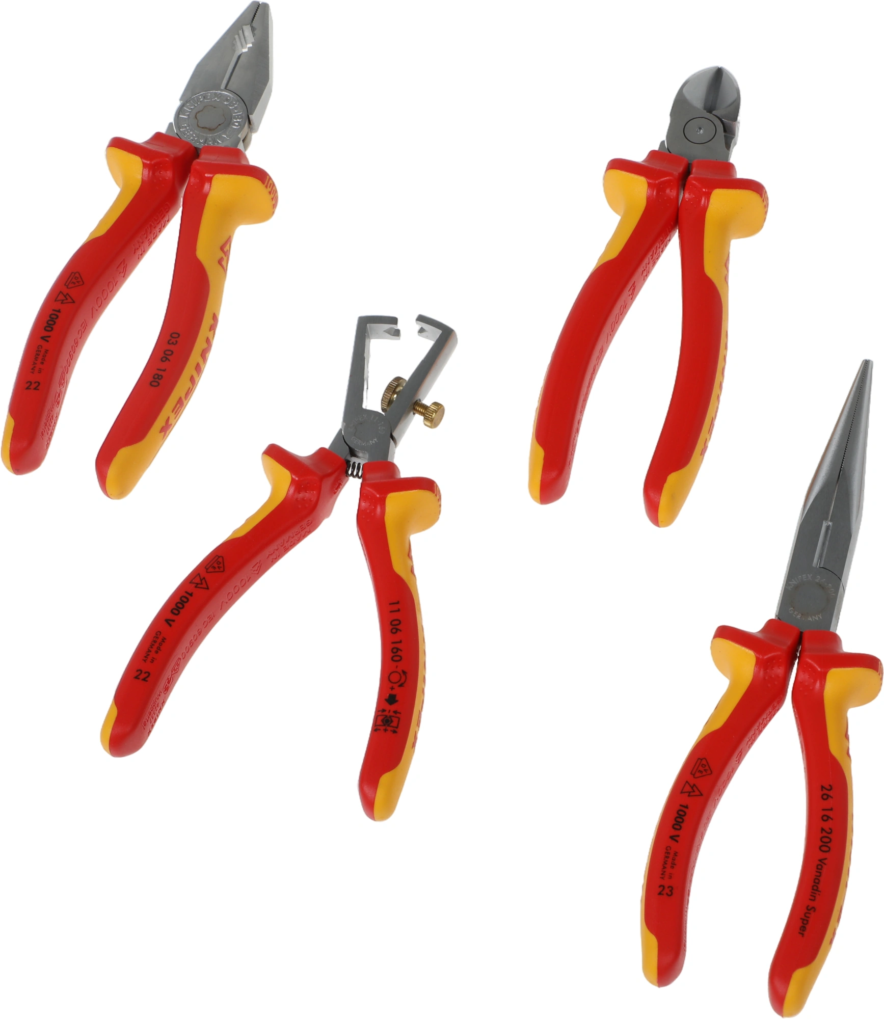 Набор инструментов Knipex KN-002015 4 предмета диэлектр.покр. (жесткий кейс) — миниатюра 5