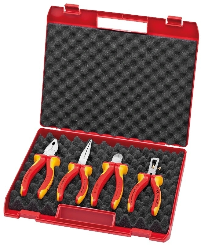 Набор инструментов Knipex KN-002015 4 предмета диэлектр.покр. (жесткий кейс) — миниатюра 6