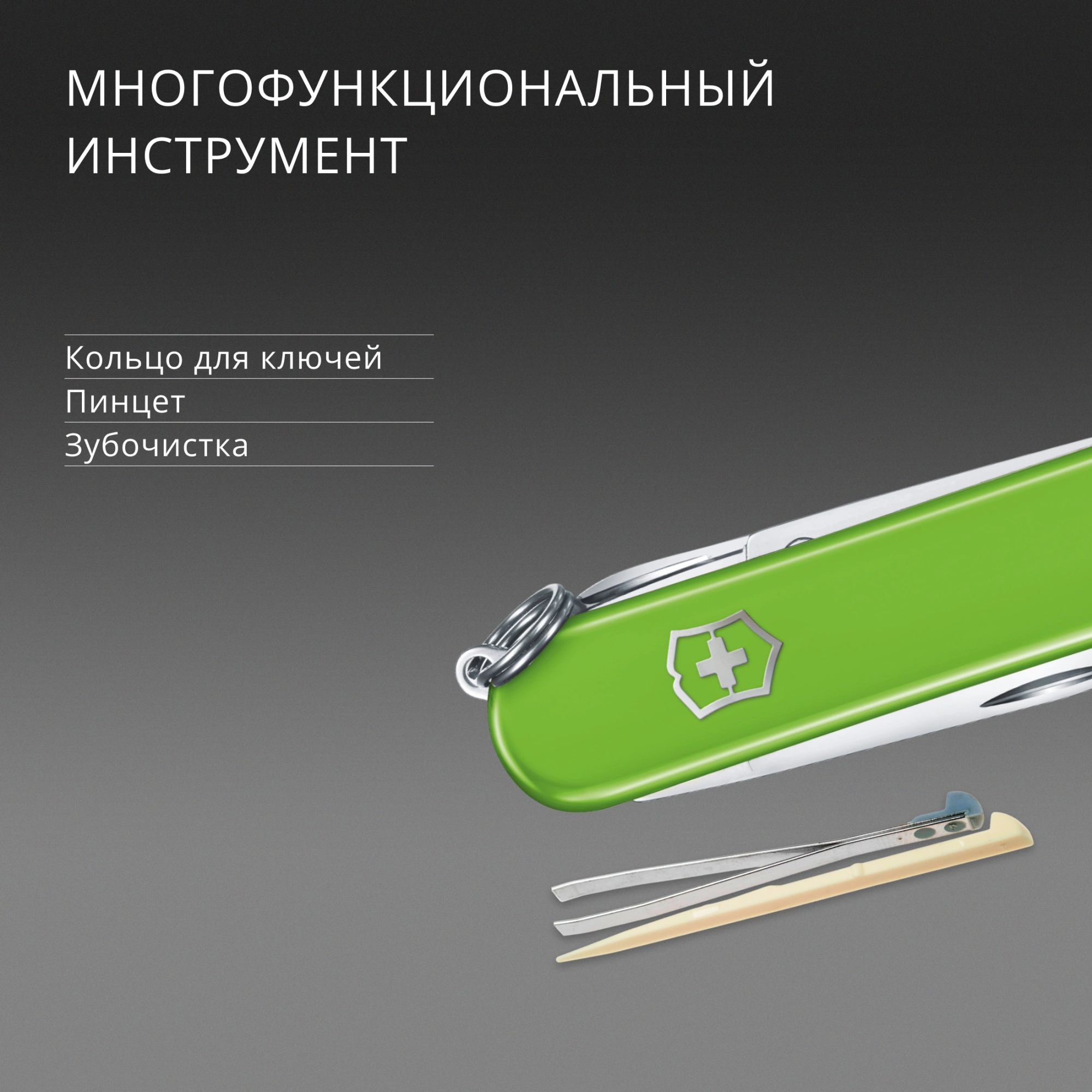 Нож перочинный Victorinox Classic SD Smashed Avocado (0.6223.43G) 58мм 7функц. подар.коробка — миниатюра 9