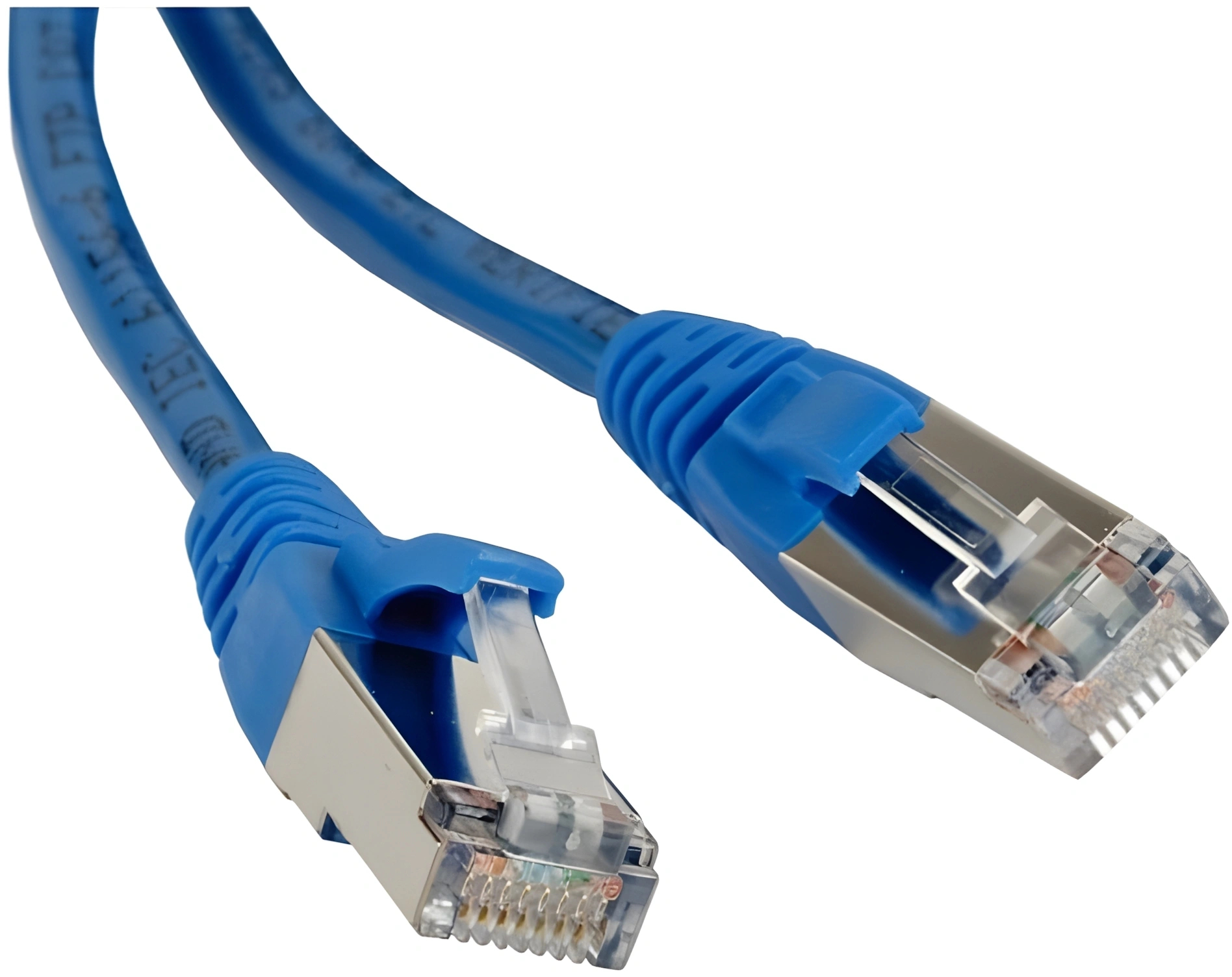 Патч-корд Lanmaster LAN-PC45/S5E-5.0-BL FTP RJ-45 вил.-вилка RJ-45 кат.5E 5м синий LSZH (уп.:1шт) — миниатюра 2