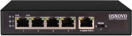 Коммутатор Osnovo SW-8050/D 5x1Гбит/с 4PoE+ 85W неуправляемый — миниатюра 2
