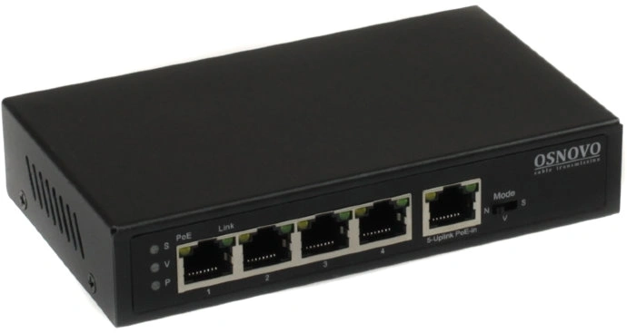 Коммутатор Osnovo SW-8050/D 5x1Гбит/с 4PoE+ 85W неуправляемый — миниатюра 3