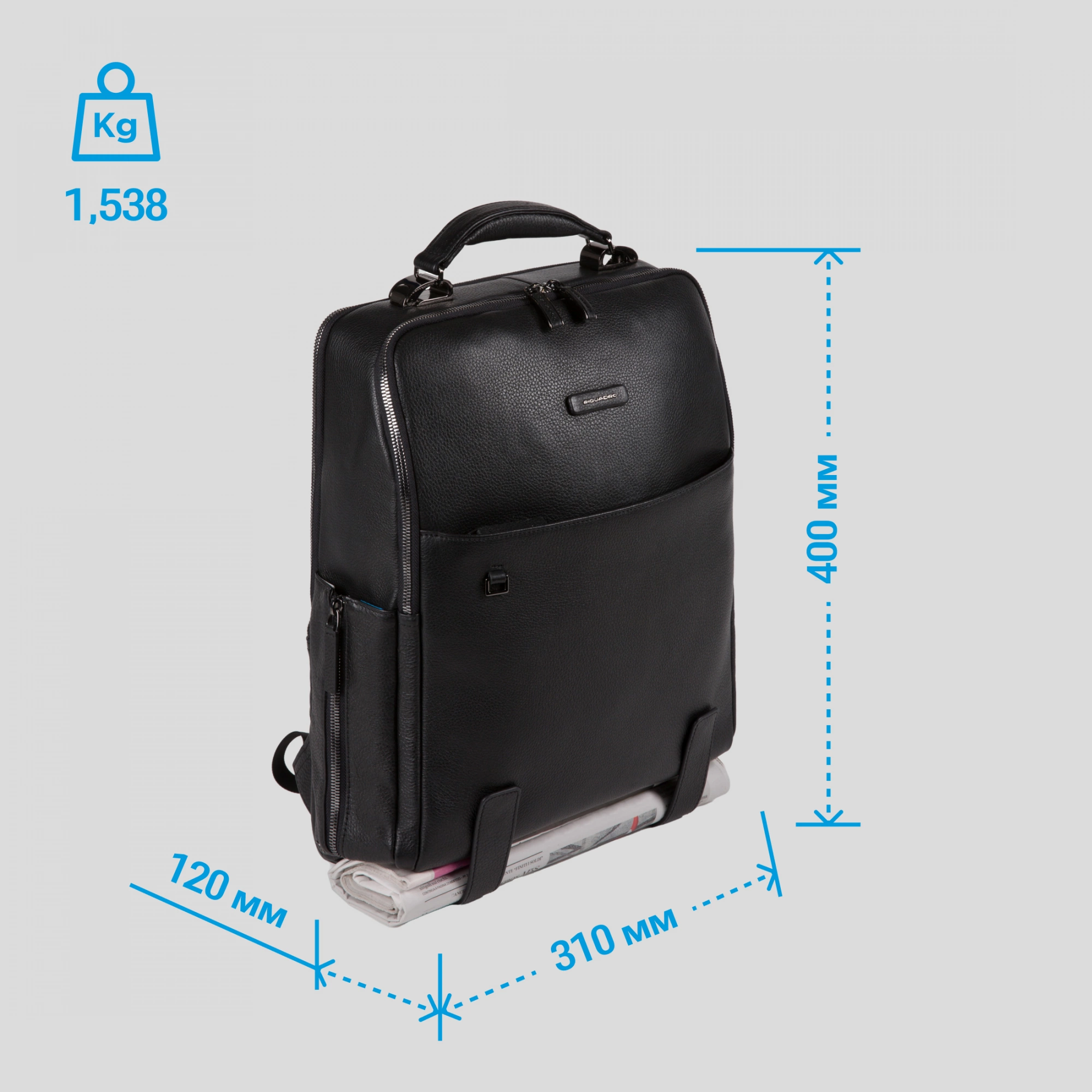 Рюкзак мужской Piquadro Modus Special CA4818MOS/N черный натур.кожа — миниатюра 9