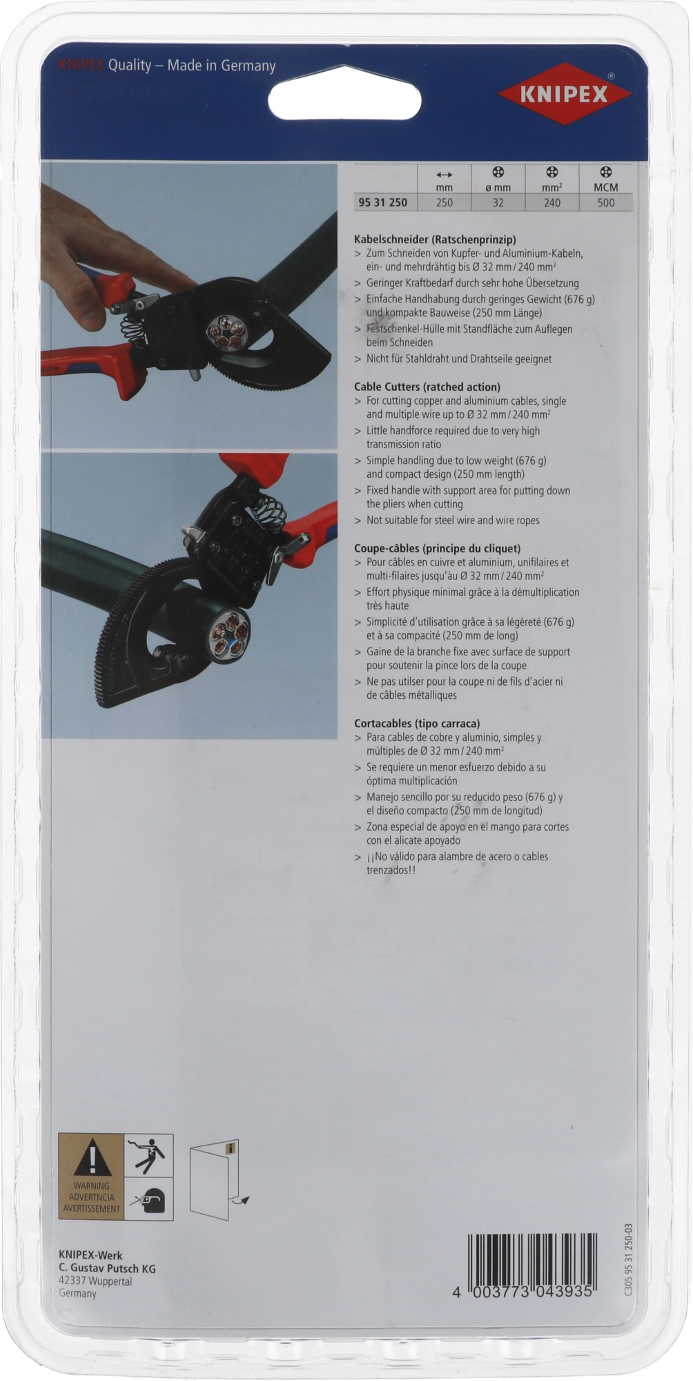 Кабелерез Knipex KN-9531250 — миниатюра 8