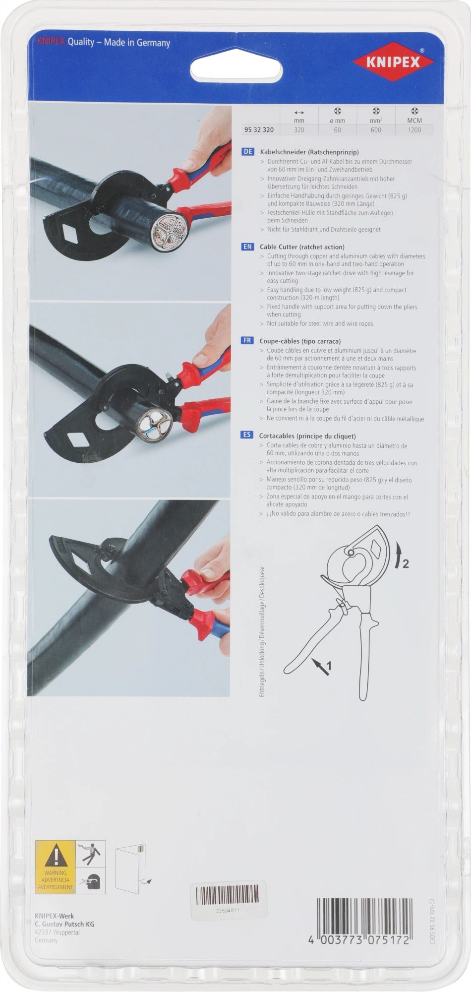 Кабелерез Knipex KN-9532320 — миниатюра 9
