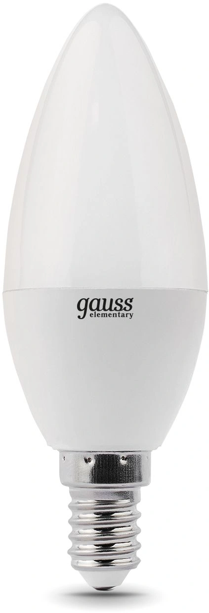 Лампа светодиодная Gauss 8Вт цок.:E14 свеча 220B св.свеч.бел.теп. C37 (упак.:1шт) (33118) — миниатюра 2