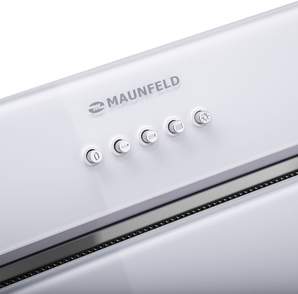 Вытяжка встраиваемая Maunfeld TRAPEZE 601GG белый управление: кнопочное (1 мотор) — миниатюра 9