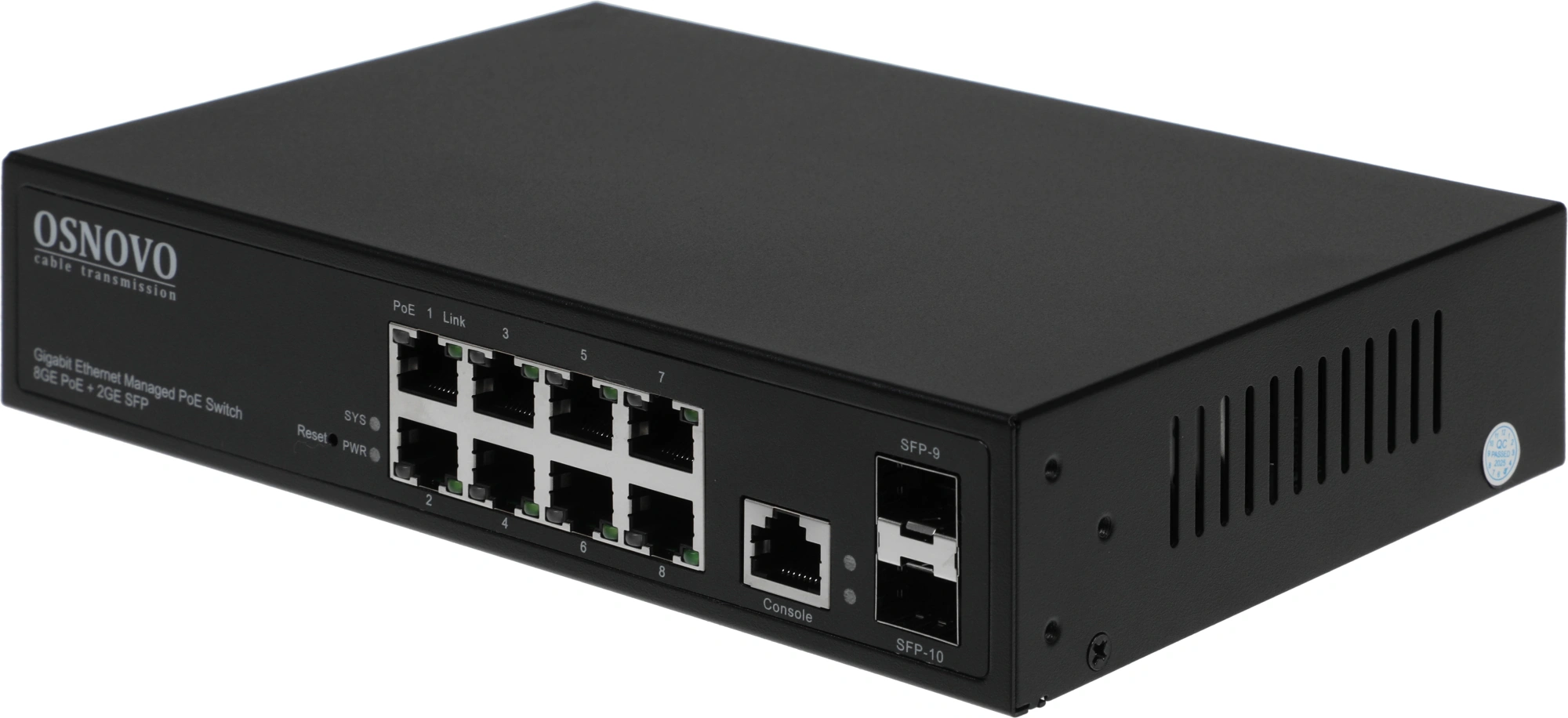 Коммутатор Osnovo SW-80802/L(150W) (L2) 8x1Гбит/с 2SFP 8PoE+ 150W управляемый — фото 1