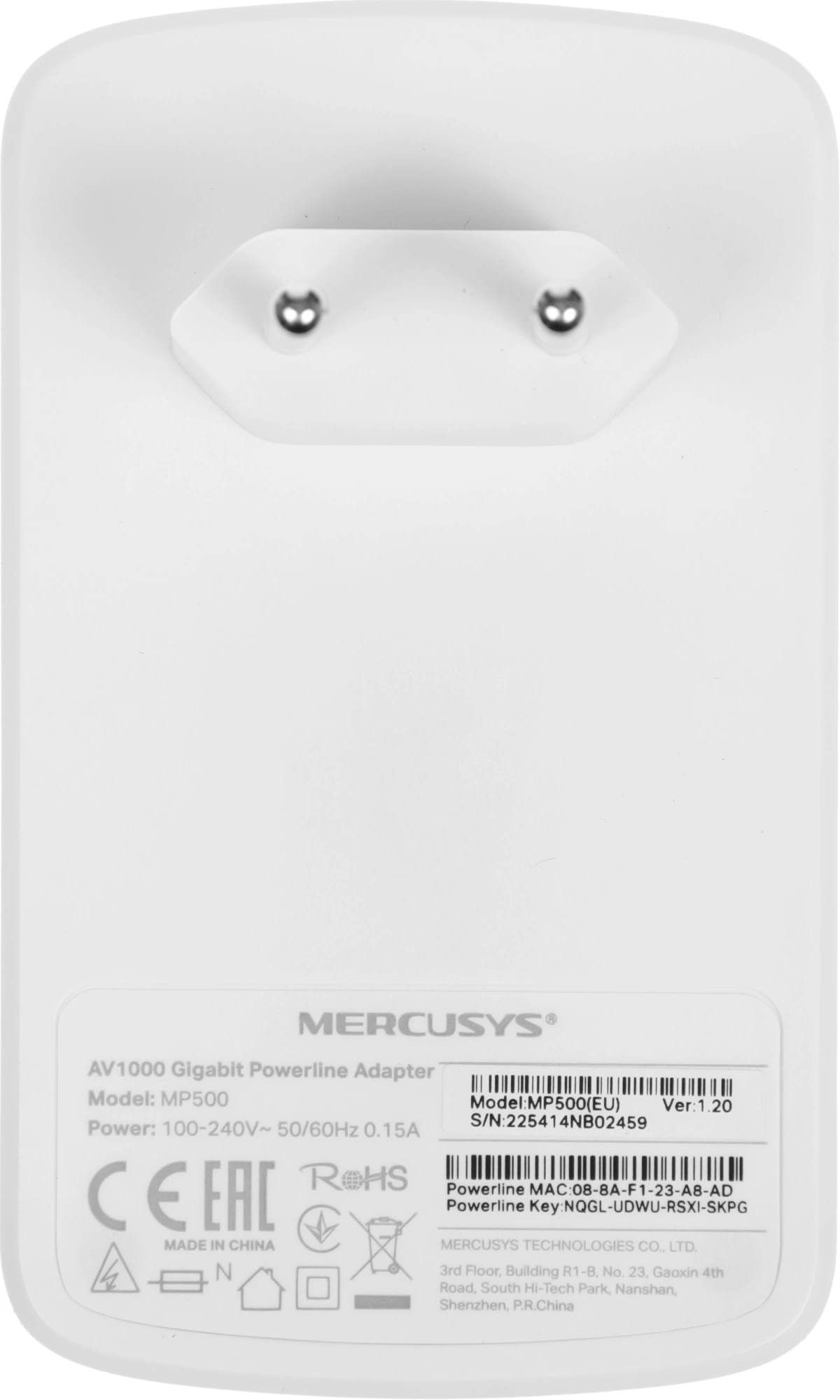 Сетевой адаптер HomePlug AV Mercusys MP500 KIT AV1000 Gigabit Ethernet (упак.:2шт) — миниатюра 5