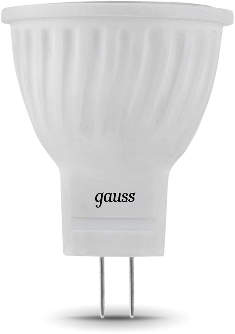 Лампа светодиодная Gauss Black 3Вт цок.:GU4 рефлек. 220B св.свеч.бел.теп. MR11 (упак.:10шт) (132517103) — миниатюра 2