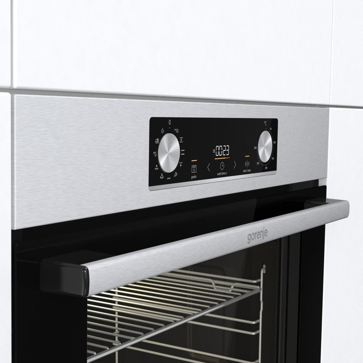 Духовой шкаф Электрический Gorenje BO6735E05X нержавеющая сталь/черный — миниатюра 3
