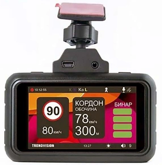 Видеорегистратор с радар-детектором TrendVision Hybrid Signature EVO Wi черный 1296p 170гр. GPS NTK96675 — миниатюра 2
