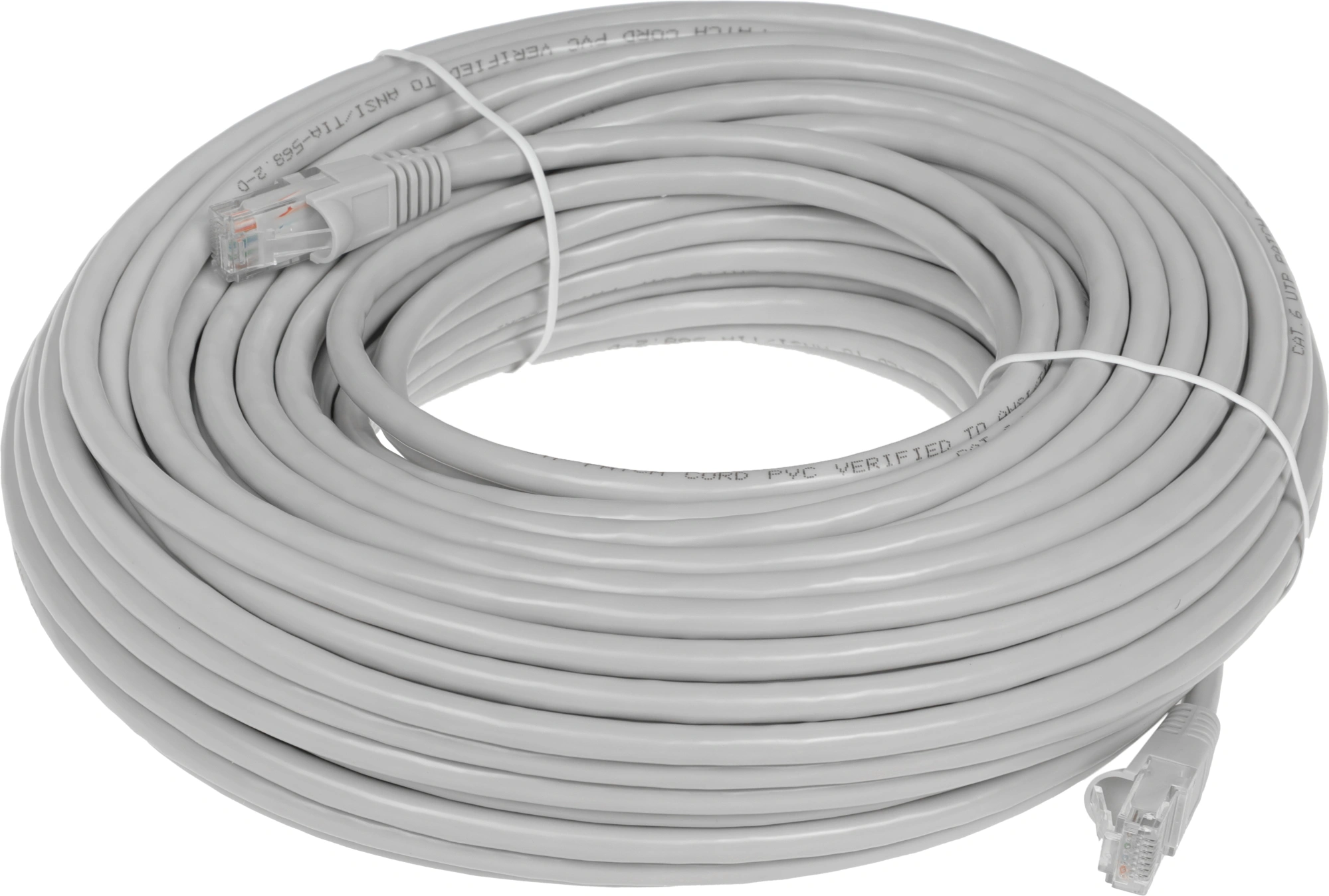 Патч-корд Buro UTP-6-30M-G UTP 4 пары cat.6 CCA molded 30м серый RJ-45 (m)-RJ-45 (m) — фото 1